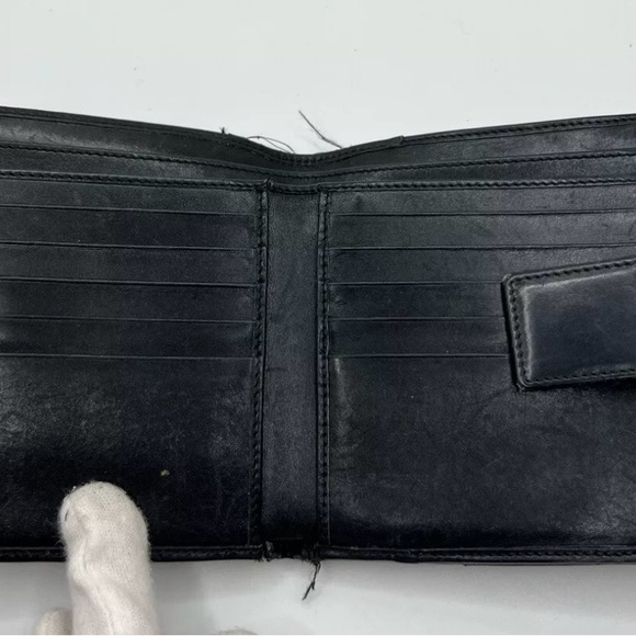 Gucci Wallet Canvas Leather bifold with coin slot GG Black Authentic - Picture 5 of 8